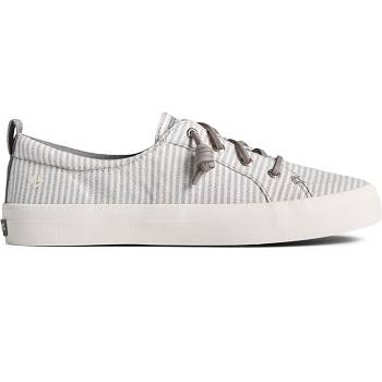 Sperry Crest Vibe Linen Stripe Siva - Damske Tenisky